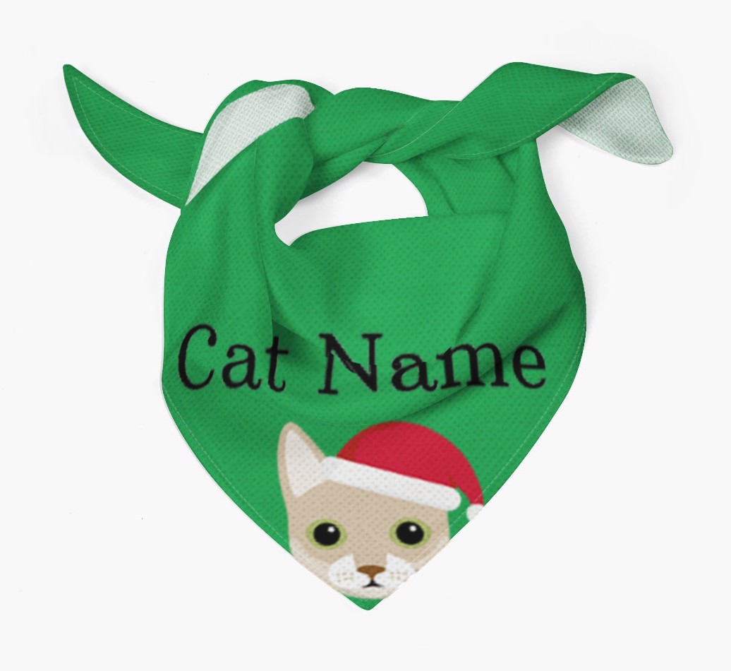 'Peeking' Christmas Icon - Personalised {breedFullName} Bandana