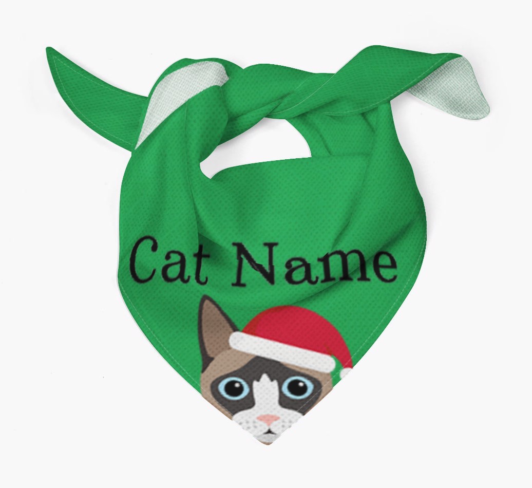 'Peeking' Christmas Icon - Personalised {breedFullName} Bandana