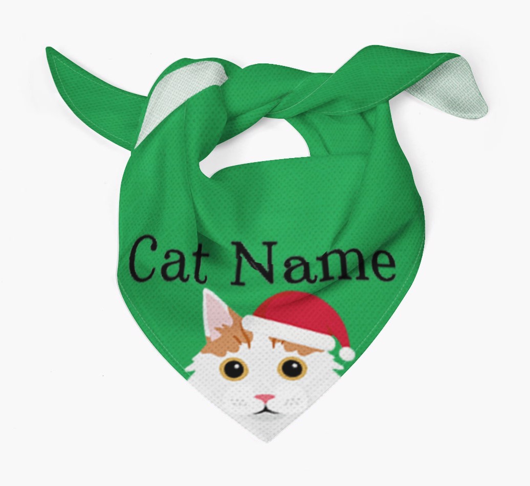 'Peeking' Christmas Icon - Personalised {breedFullName} Bandana