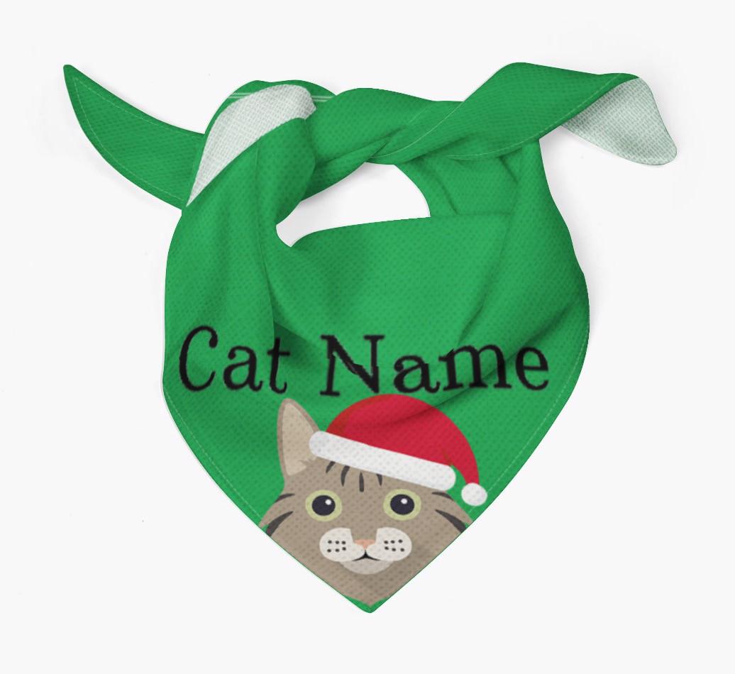 'Peeking' Christmas Icon - Personalised {breedFullName} Bandana