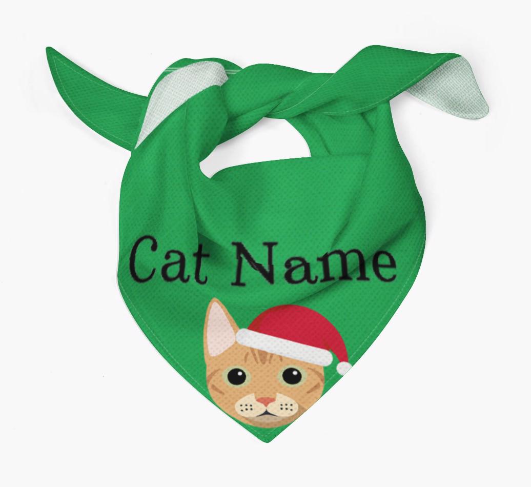 'Peeking' Christmas Icon - Personalised {breedFullName} Bandana