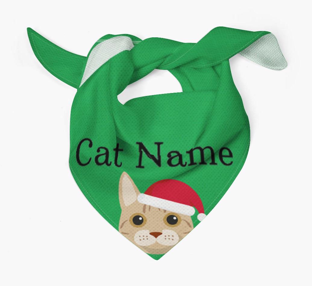 'Peeking' Christmas Icon - Personalised {breedFullName} Bandana