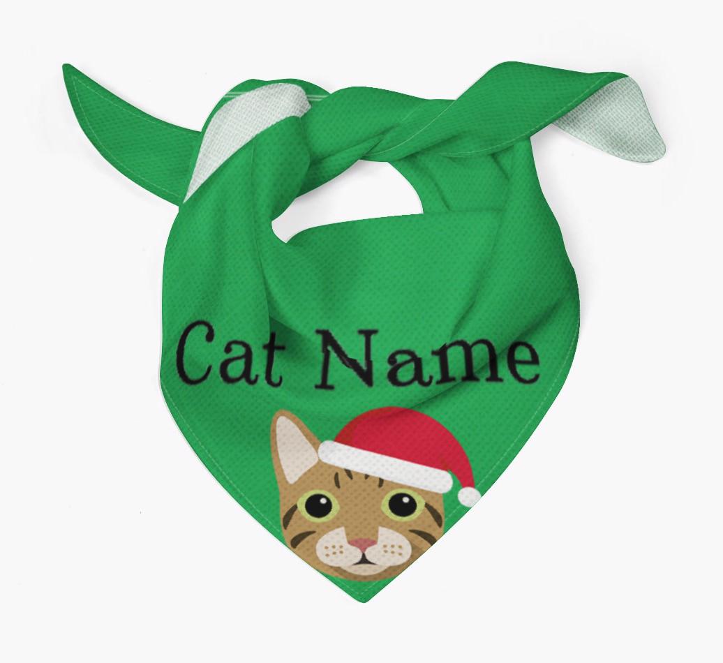 'Peeking' Christmas Icon - Personalised {breedFullName} Bandana