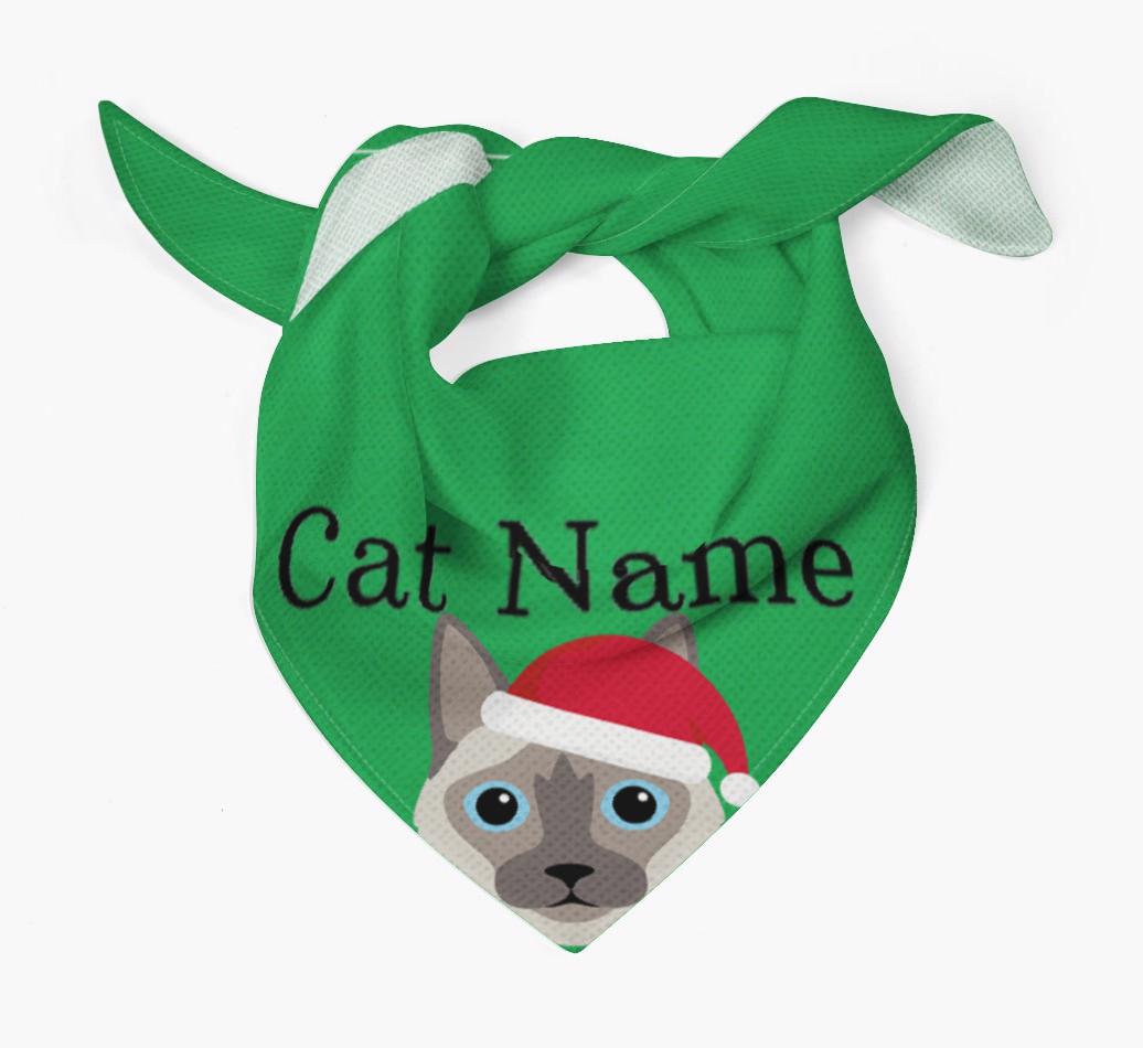 'Peeking' Christmas Icon - Personalised {breedFullName} Bandana