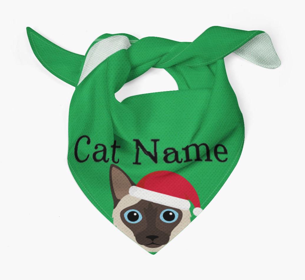 'Peeking' Christmas Icon - Personalised {breedFullName} Bandana