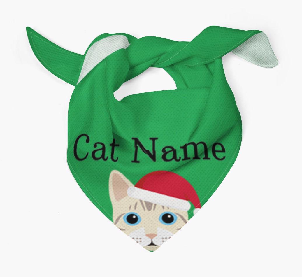 'Peeking' Christmas Icon - Personalised {breedFullName} Bandana