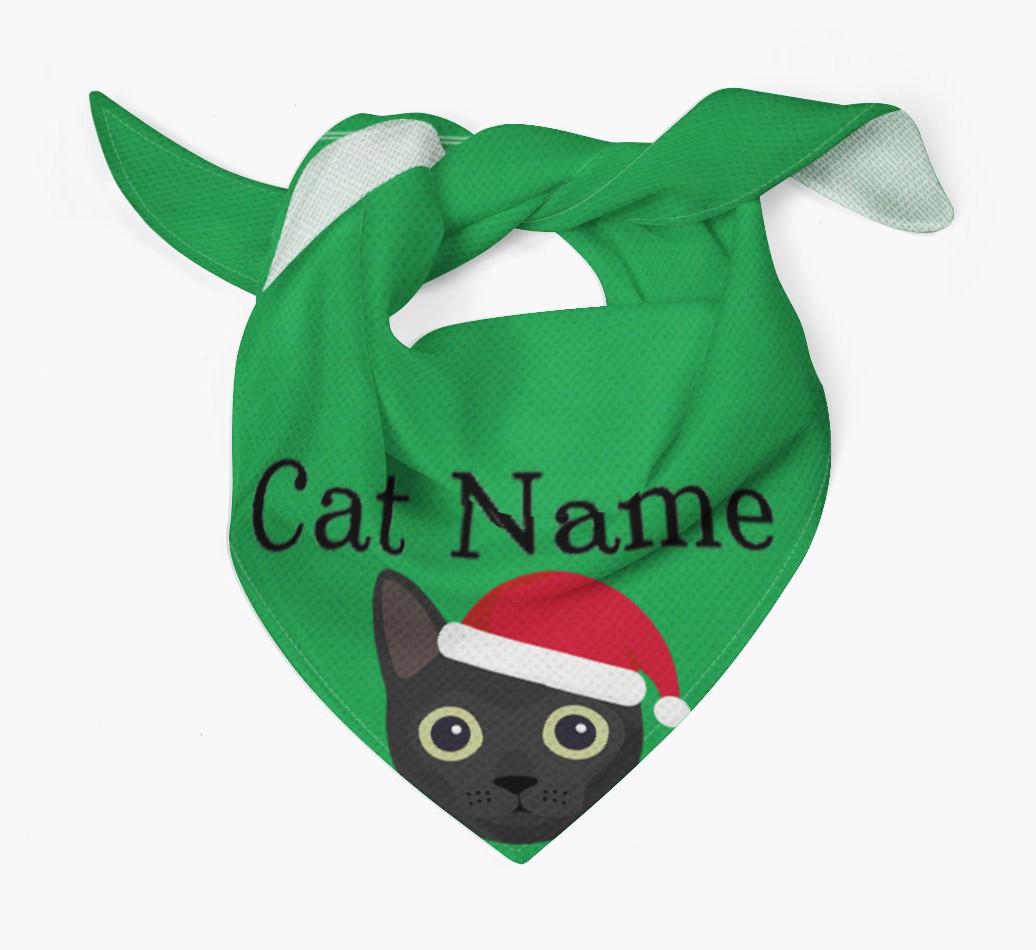 'Peeking' Christmas Icon - Personalised {breedFullName} Bandana