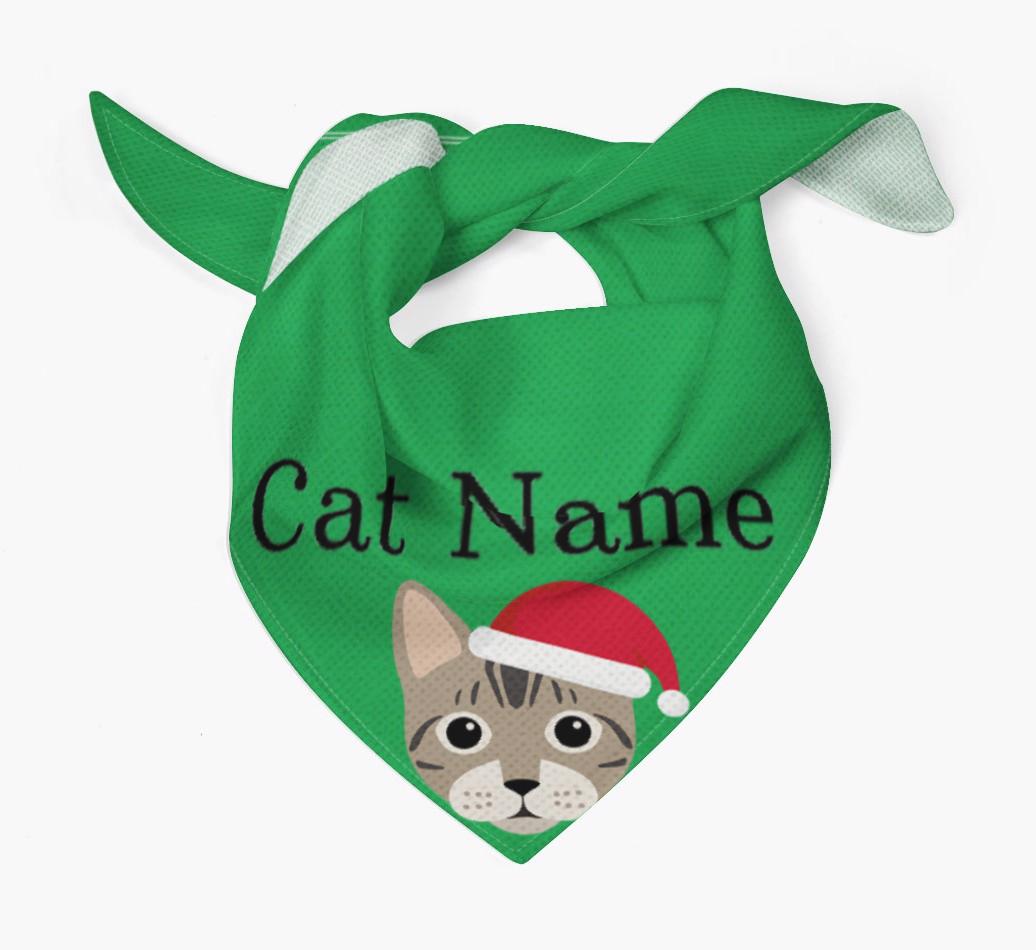 'Peeking' Christmas Icon - Personalised {breedFullName} Bandana