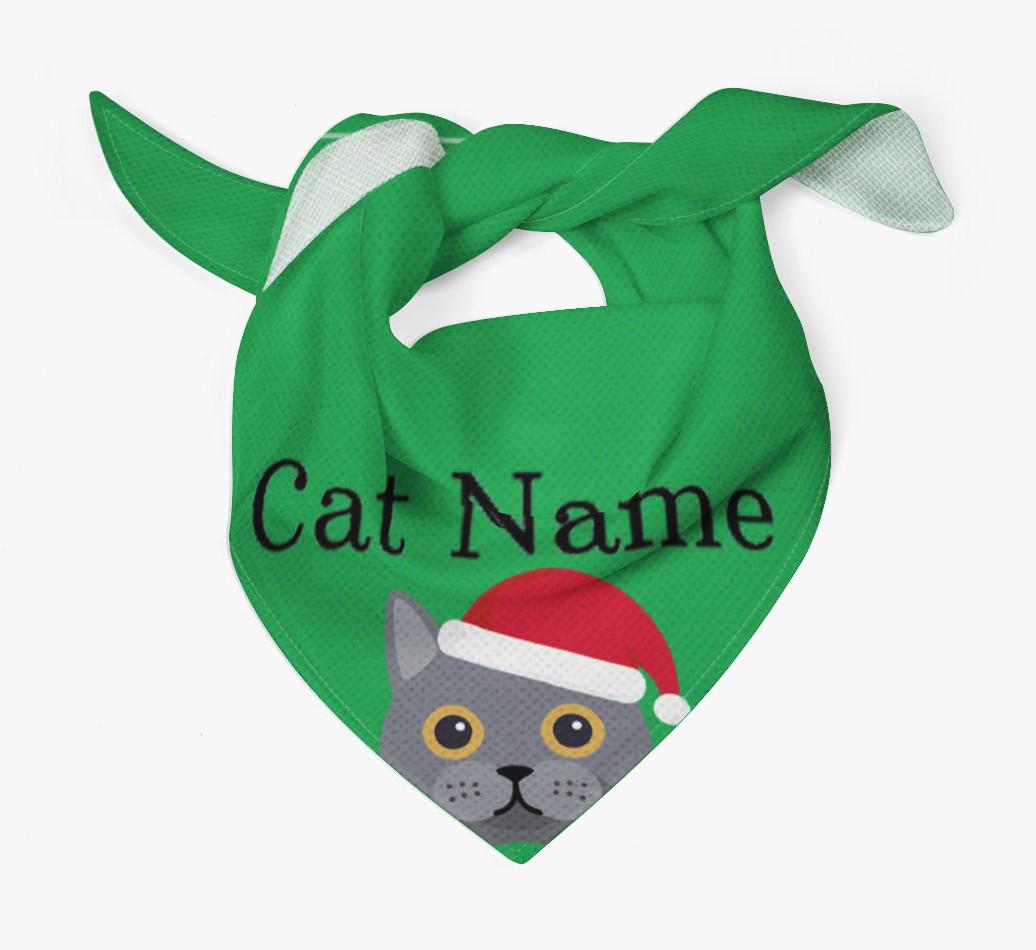 'Peeking' Christmas Icon - Personalised {breedFullName} Bandana