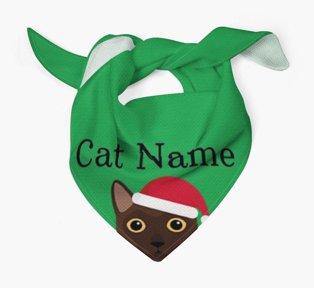 'Peeking' Christmas Icon - Personalised {breedFullName} Bandana