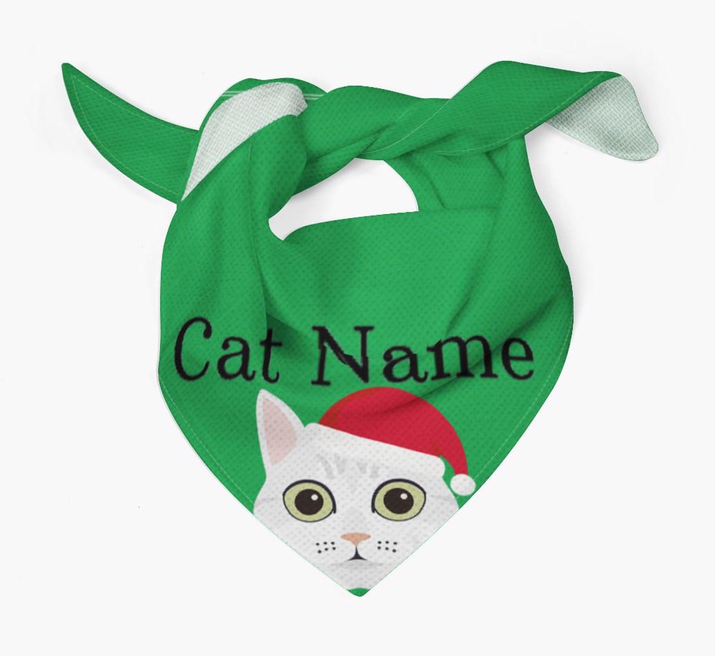 'Peeking' Christmas Icon - Personalised {breedFullName} Bandana