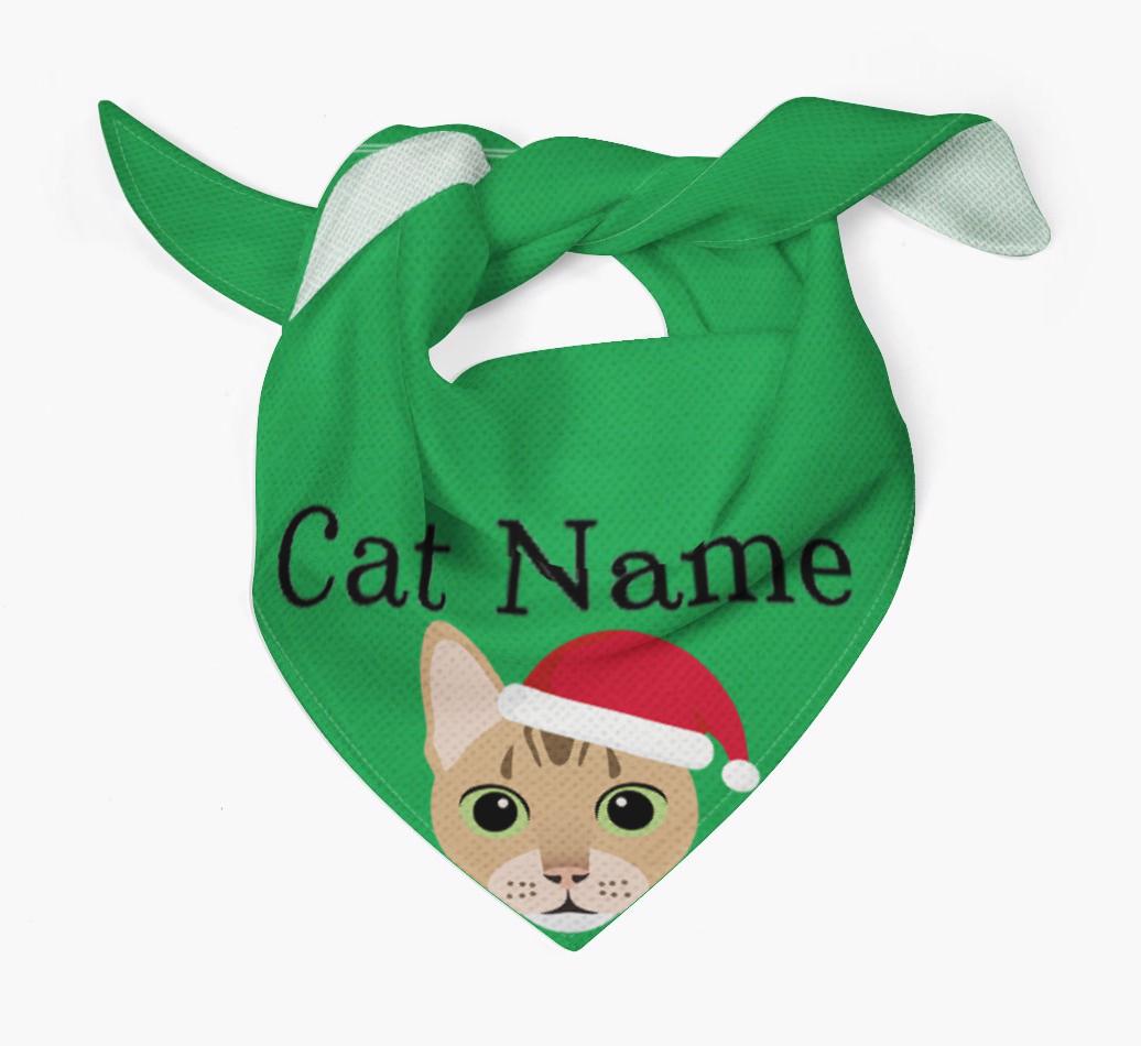 'Peeking' Christmas Icon - Personalised {breedFullName} Bandana