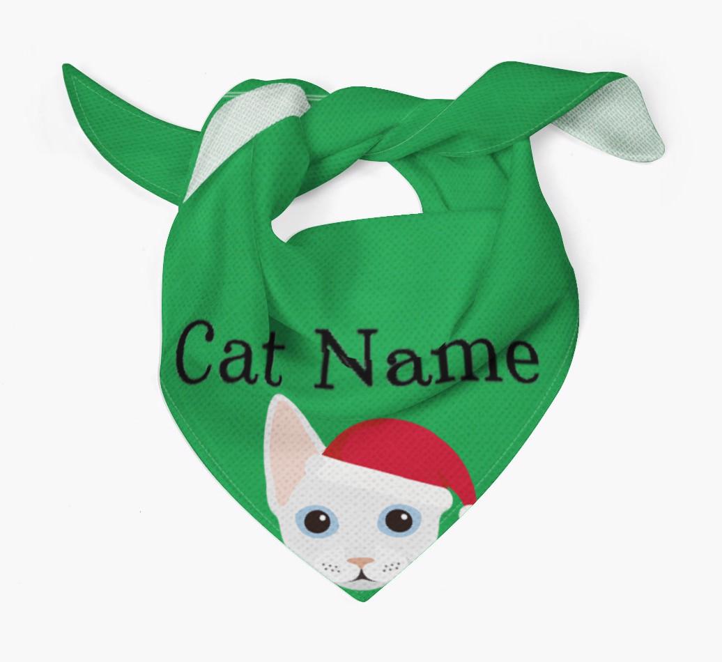 'Peeking' Christmas Icon - Personalised {breedFullName} Bandana