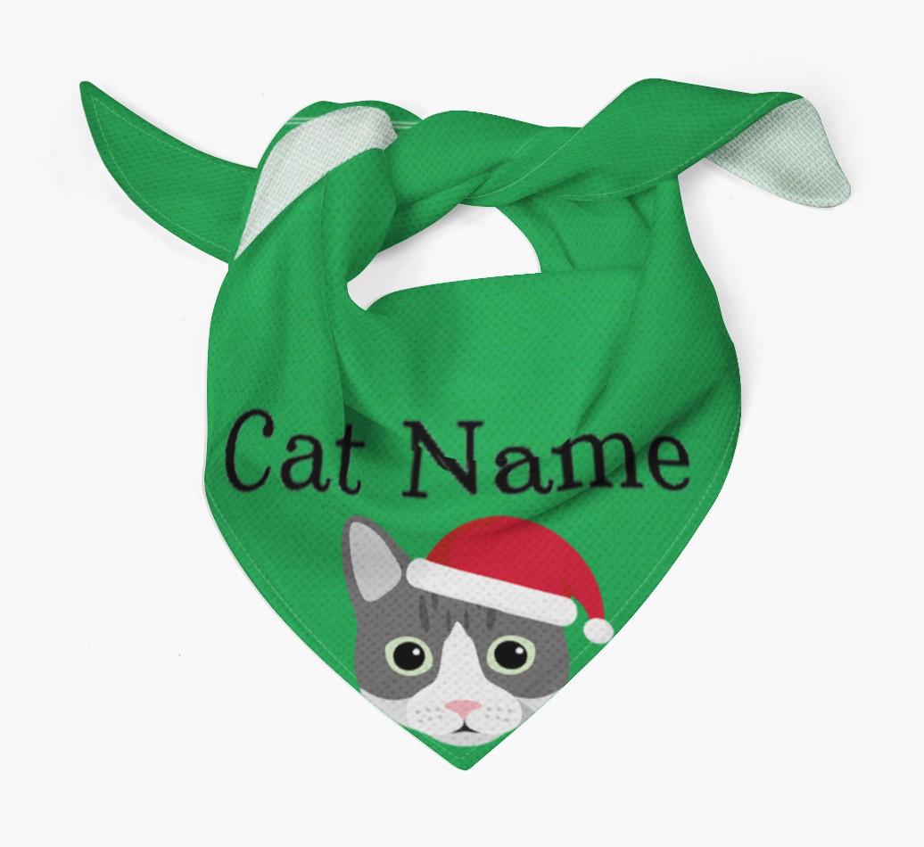 'Peeking' Christmas Icon - Personalised {breedFullName} Bandana