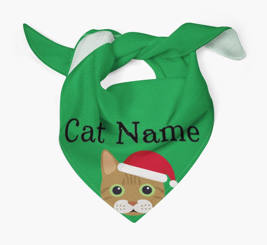 'Peeking' Christmas Icon - Personalised {breedFullName} Bandana