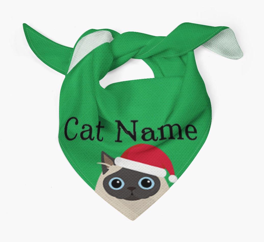 'Peeking' Christmas Icon - Personalised {breedFullName} Bandana