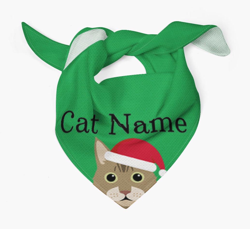 'Peeking' Christmas Icon - Personalised {breedFullName} Bandana