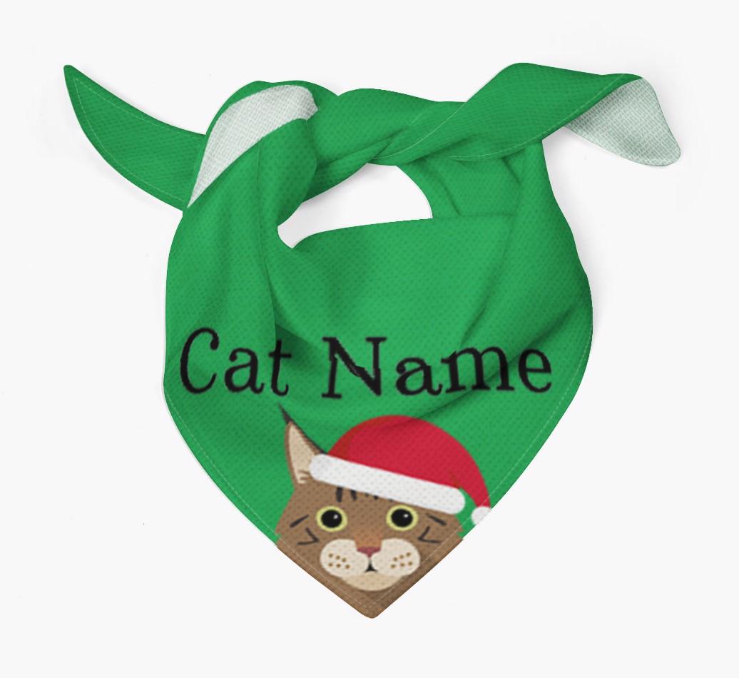 'Peeking' Christmas Icon - Personalised {breedFullName} Bandana