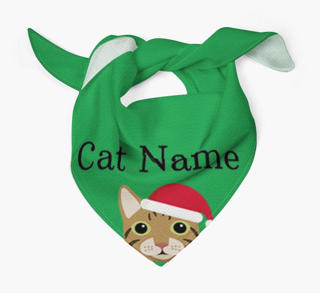 'Peeking' Christmas Icon - Personalised {breedFullName} Bandana