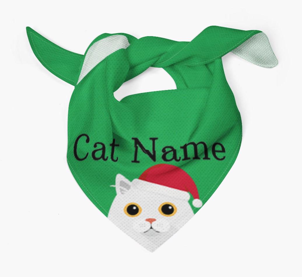 'Peeking' Christmas Icon - Personalised {breedFullName} Bandana