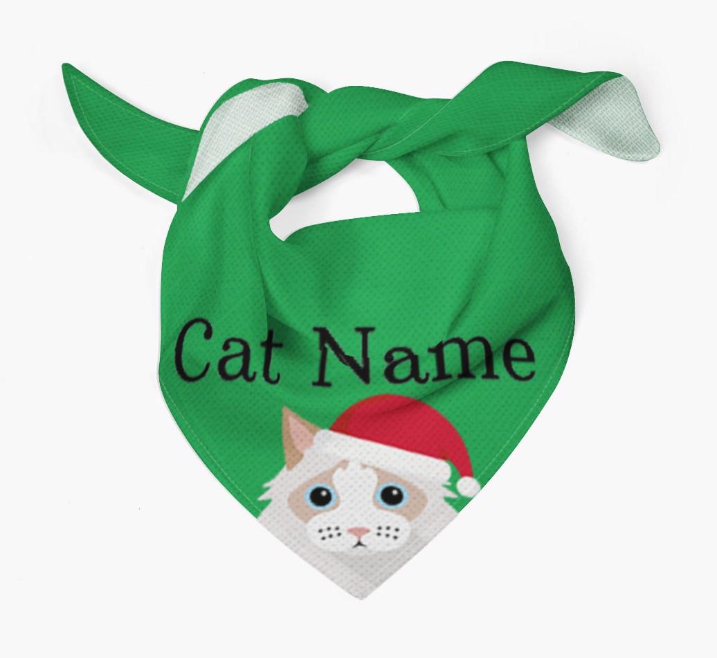 'Peeking' Christmas Icon - Personalised {breedFullName} Bandana