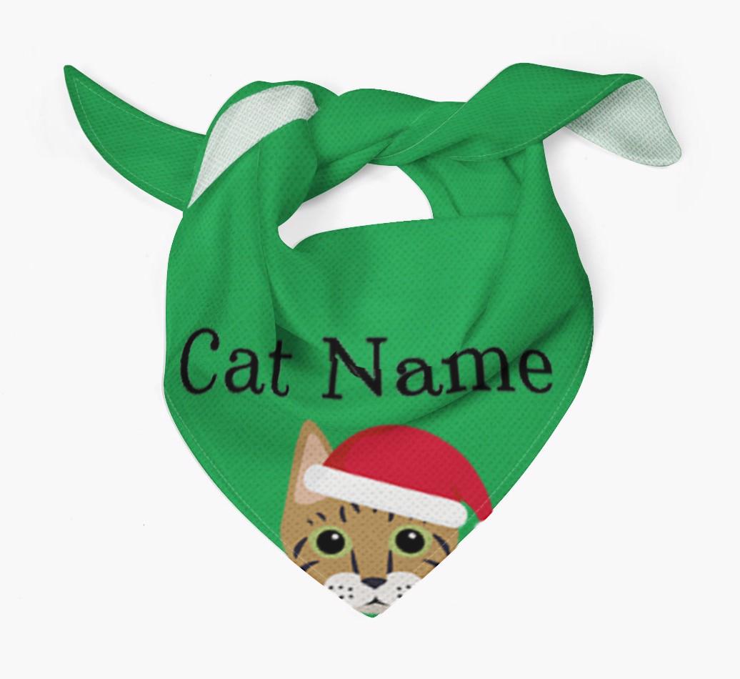 'Peeking' Christmas Icon - Personalised {breedFullName} Bandana