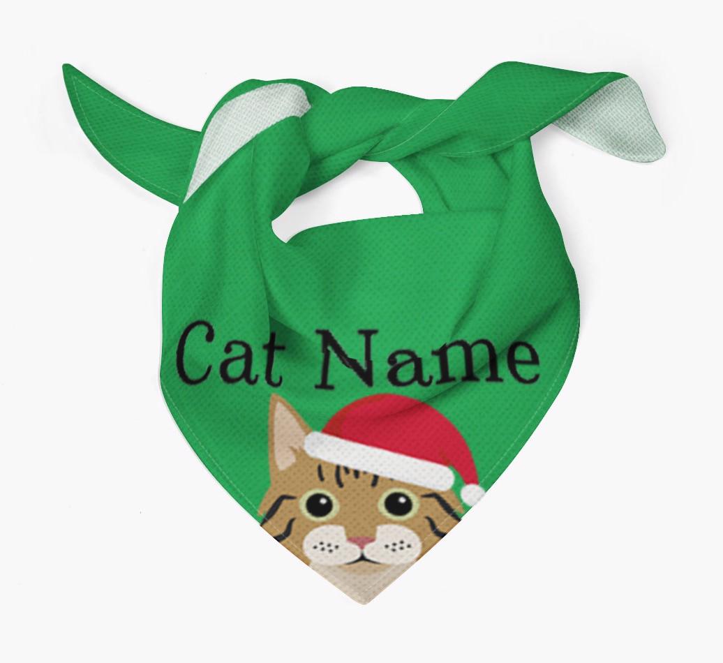 'Peeking' Christmas Icon - Personalised {breedFullName} Bandana