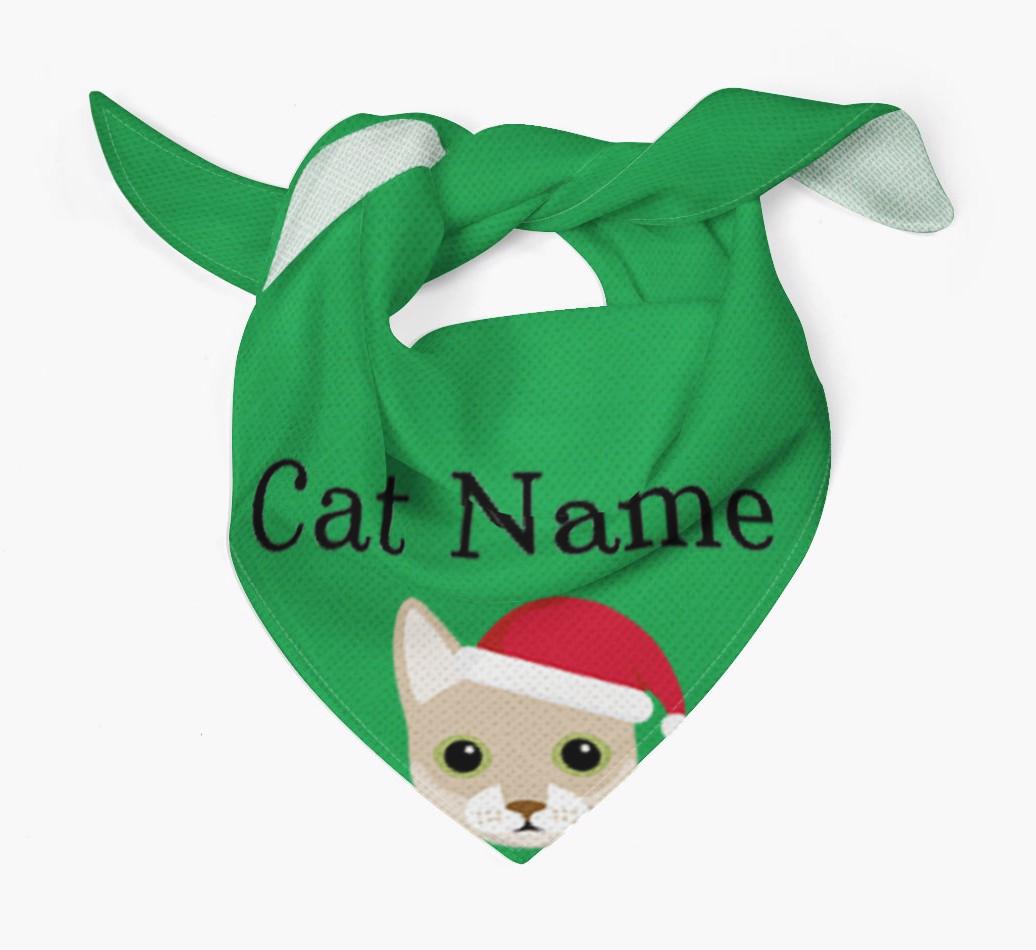 'Peeking' Christmas Icon - Personalised {breedFullName} Bandana