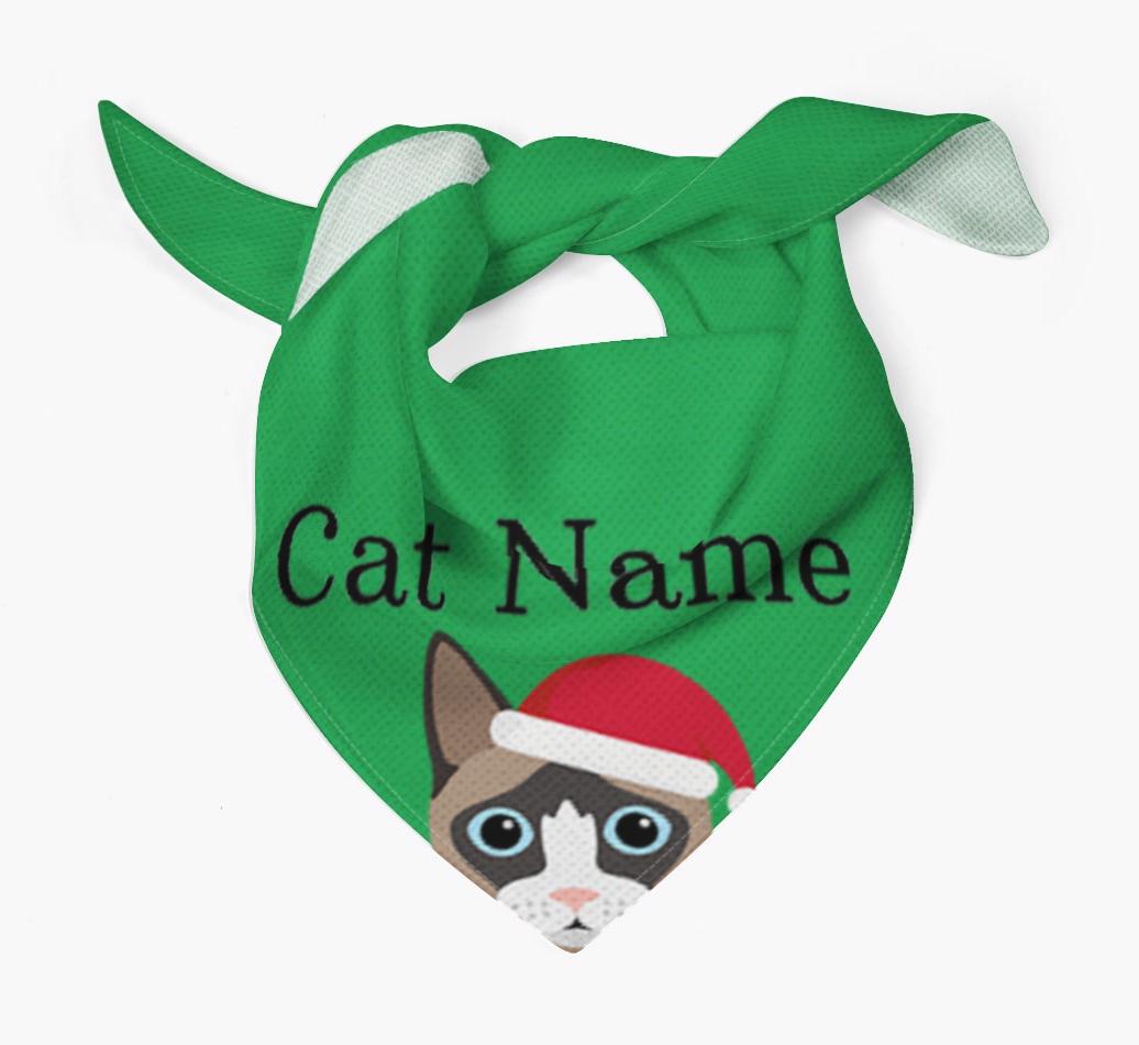 'Peeking' Christmas Icon - Personalised {breedFullName} Bandana