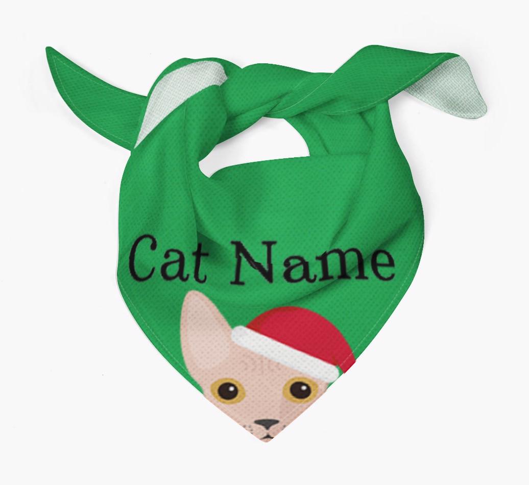 'Peeking' Christmas Icon - Personalised {breedFullName} Bandana