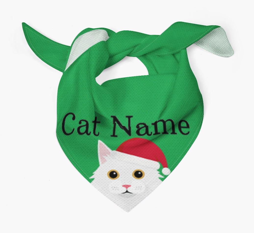 'Peeking' Christmas Icon - Personalised {breedFullName} Bandana