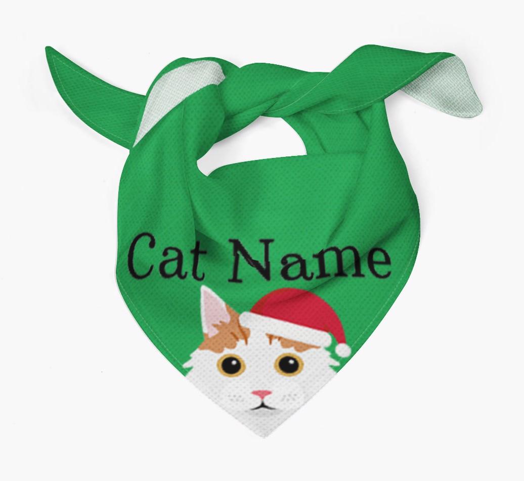 'Peeking' Christmas Icon - Personalised {breedFullName} Bandana