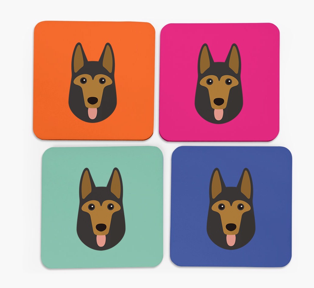 {breedCommonName} Icon Coasters 4 pack