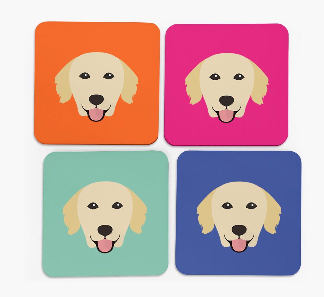 {breedCommonName} Icon Coasters 4 pack