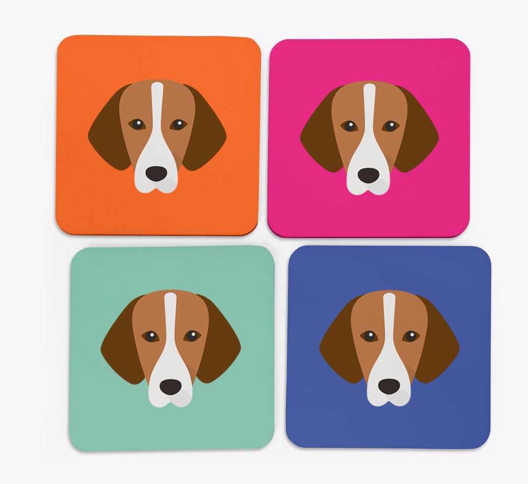 {breedCommonName} Icon Coasters 4 pack