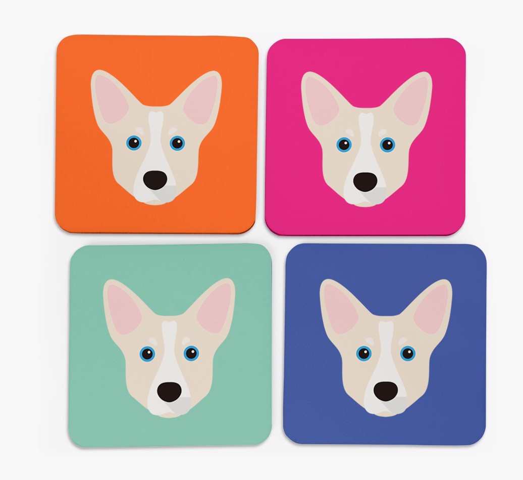 {breedCommonName} Icon Coasters 4 pack
