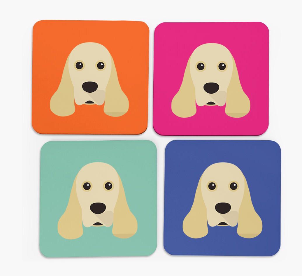{breedCommonName} Icon Coasters 4 pack