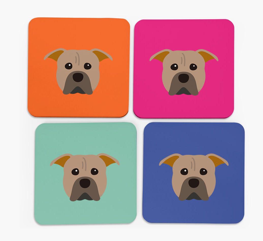 {breedCommonName} Icon Coasters 4 pack