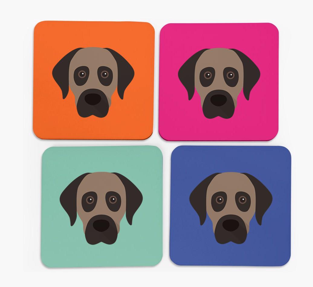{breedCommonName} Icon Coasters 4 pack