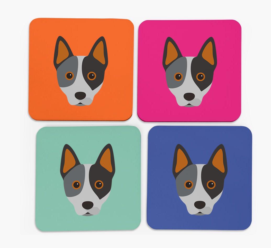 {breedCommonName} Icon Coasters 4 pack