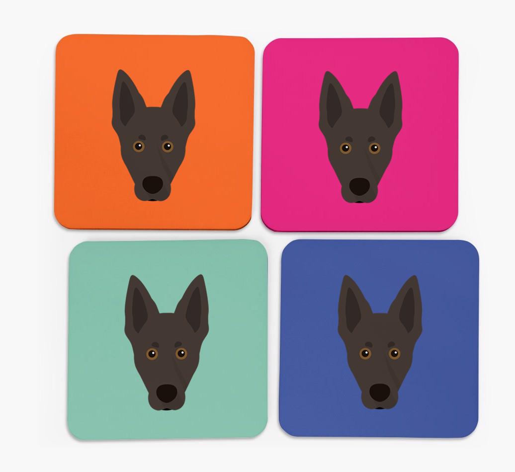 {breedCommonName} Icon Coasters 4 pack