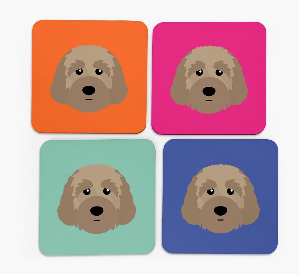 {breedCommonName} Icon Coasters 4 pack