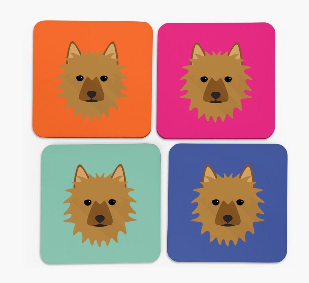 {breedCommonName} Icon Coasters 4 pack