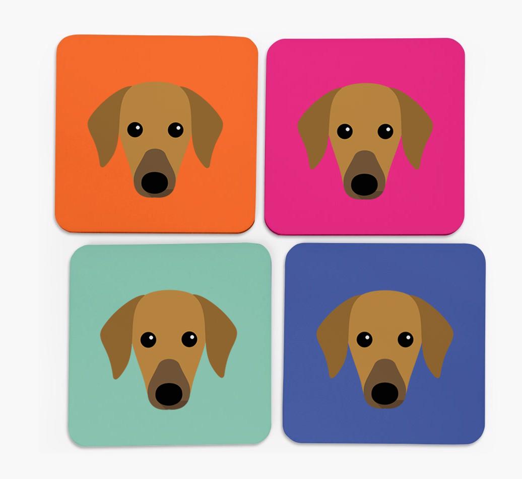 {breedCommonName} Icon Coasters 4 pack