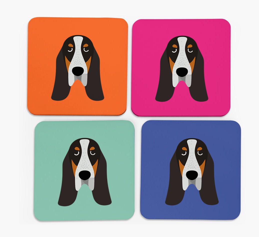 {breedCommonName} Icon Coasters 4 pack