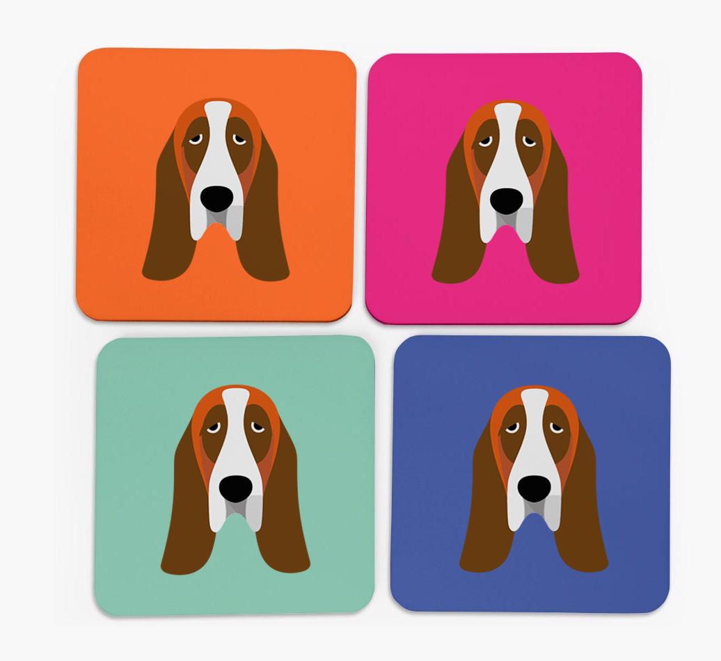 {breedCommonName} Icon Coasters 4 pack