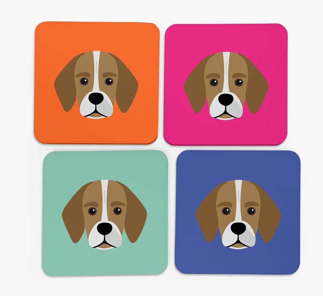 {breedCommonName} Icon Coasters 4 pack