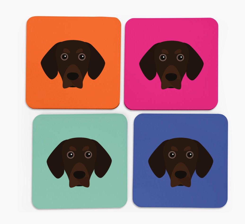 {breedCommonName} Icon Coasters 4 pack