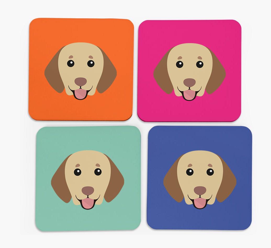 {breedCommonName} Icon Coasters 4 pack