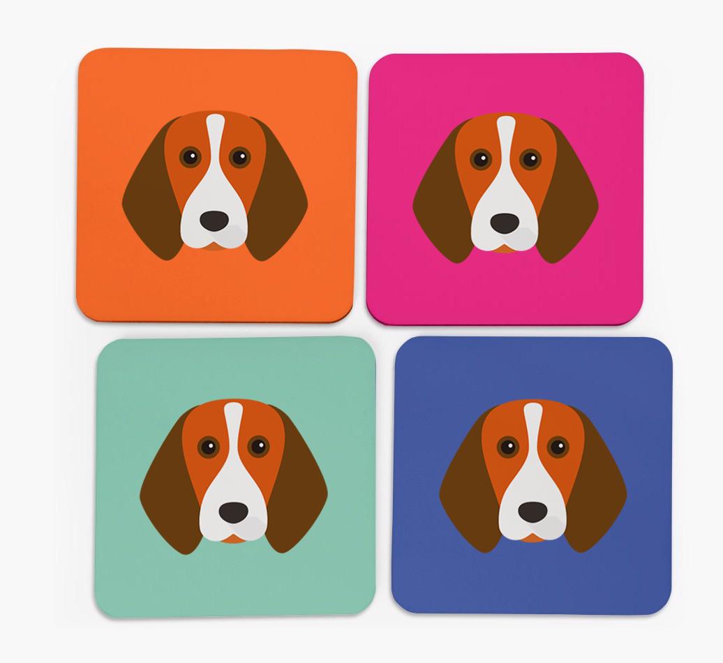 {breedCommonName} Icon Coasters 4 pack